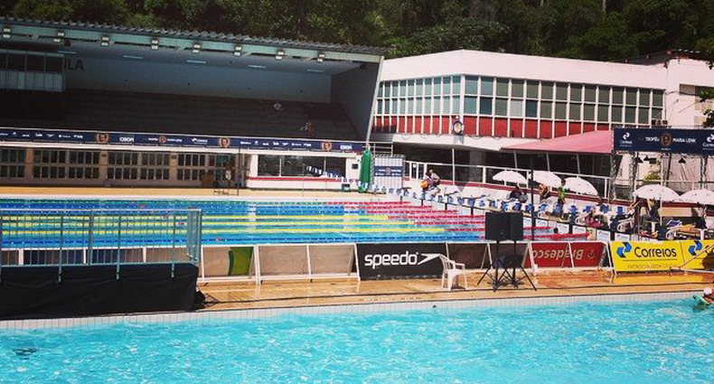 La pileta en donde se disputa el torneo (la misma que se usará para los Juegos Olímpicos en 2016)